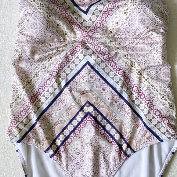 Athleta Aqualuxe One piece Swimsuit Woman’s Size Large High Neck Ties in Back - Picture 4 of 13